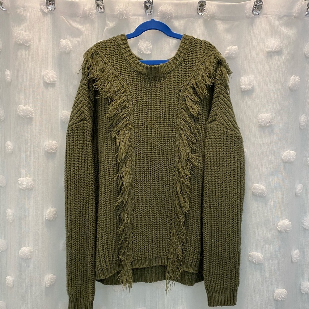 Army green sweater
